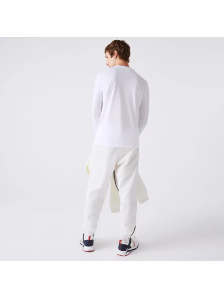 Lacoste Wodoodporne Spodnie Sportowe Z Efektem Patchworku biały