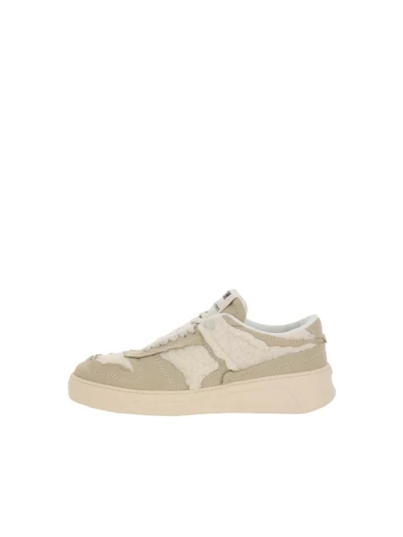 Sneakersy Msgm skórzane beżowe