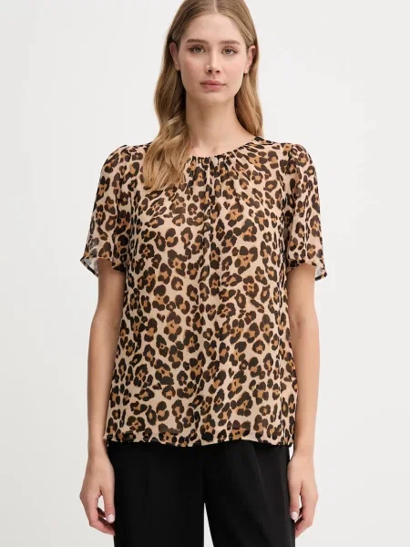 Bluza Dkny za žene s uzorkom bež