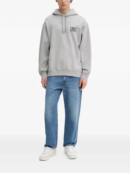 Kratak reverzibilan majica Levi's® s autogramom smeđa