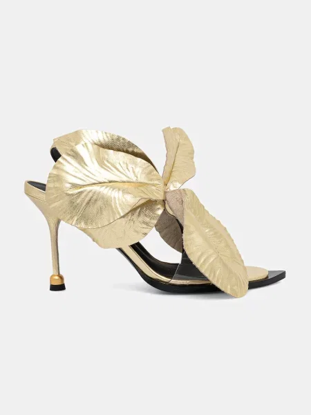 Кожени сандали Vanda Novak Daisy Platinum Gold златисто