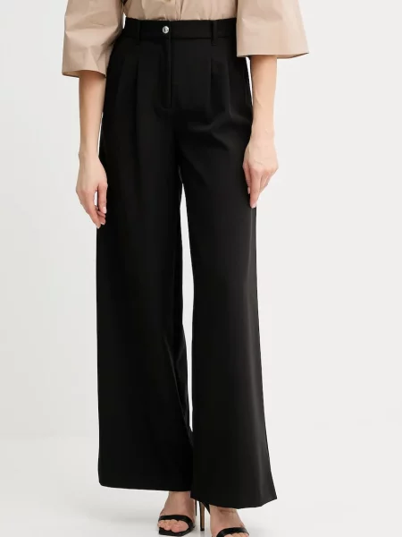 Guess spodnie ANDREE proste high waist czarny