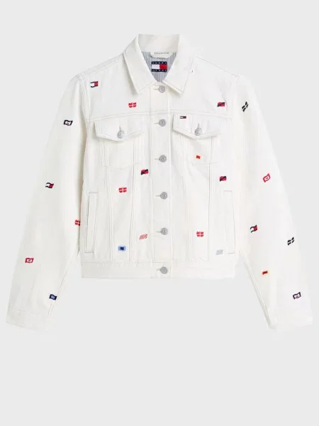 Класична джинсова куртка Tommy Jeans біла