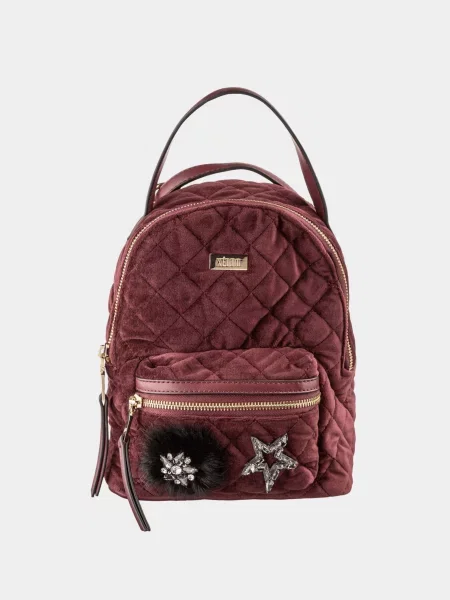 Keddo Рюкзак Велюр бордовий