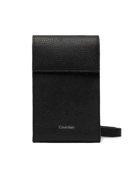 Calvin Klein Rankinė telefonui Foil Emboss Phone Crossbody juoda