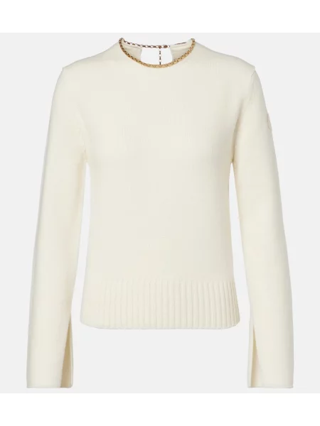 Colier Moncler de lână alb