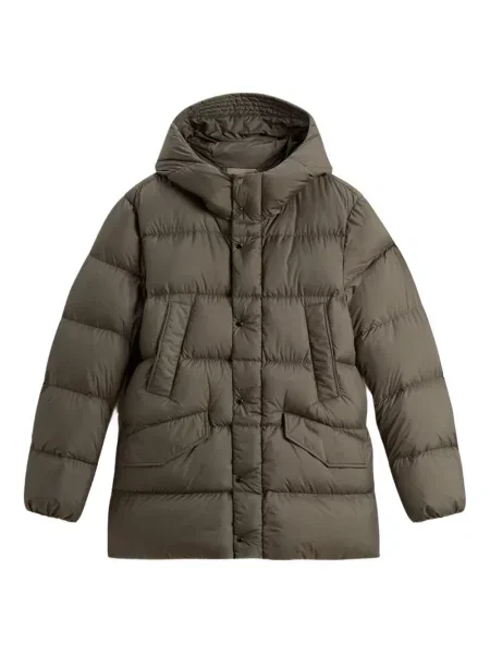 Geacă parka Woolrich cu glugă verde