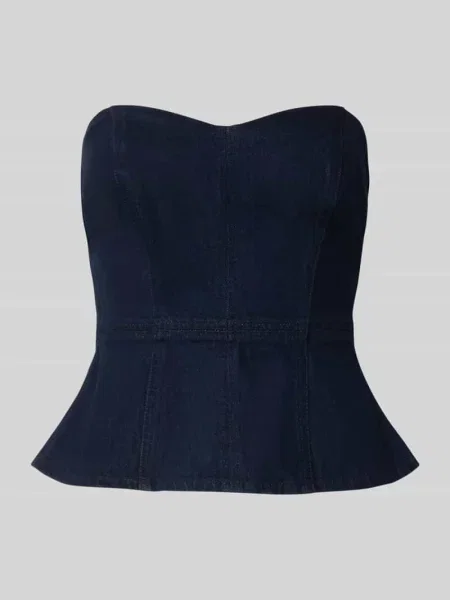 Bluzka bez rękawów z czystej bawełny model SWEETHEART BUSTIER' Levi's® 300 granatowa
