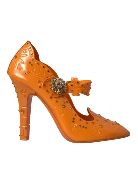 Czółenka Dolce And Gabbana w kwiatki pomarańczowa