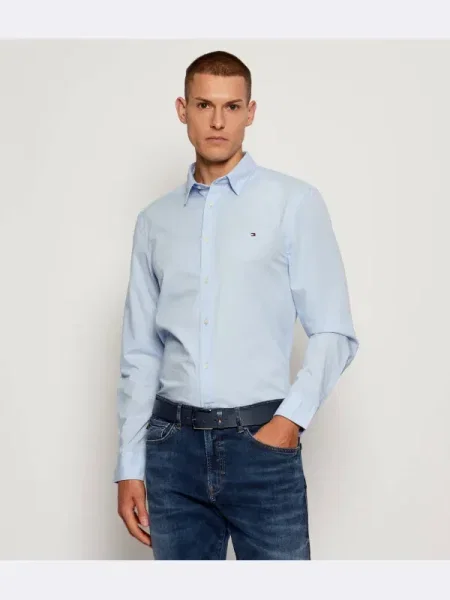 Tommy Hilfiger Cămașă celest Slim Fit albastru