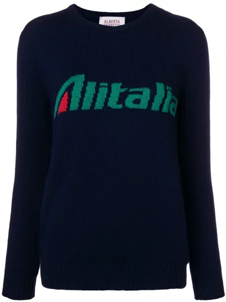 Pulover Alberta Ferretti albastru