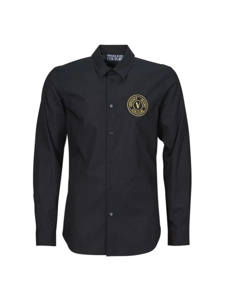 Srajca Versace Jeans Couture z dolgimi rokavi črna