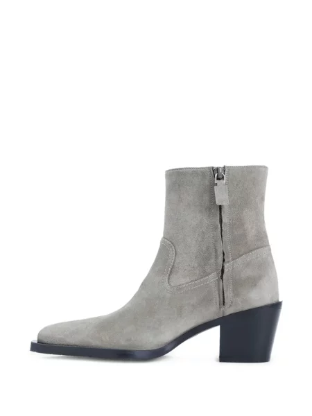 Botine Stuart Weitzman din piele de căprioară cowboy gri