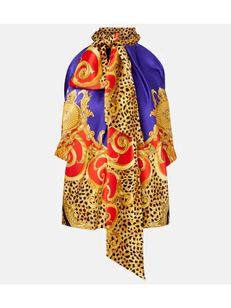 Top Versace cu funde din satin