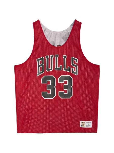 Reversibil cămașă Mitchell & Ness plasă roșu