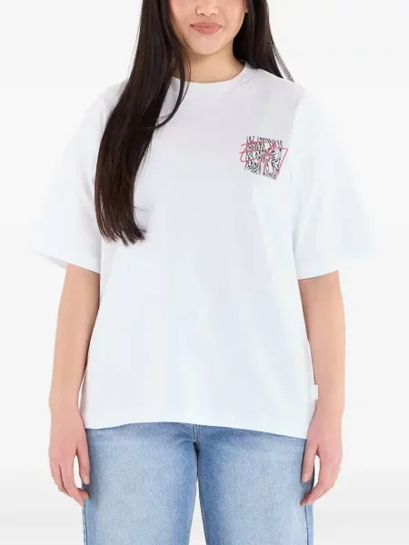 Tricou Ea7 Emporio Armani cu imagine alb
