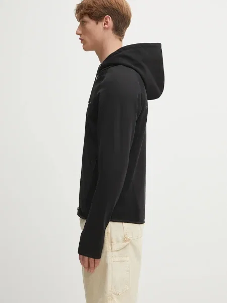 Однотонный свитер Heliot Emil с капюшоном черный