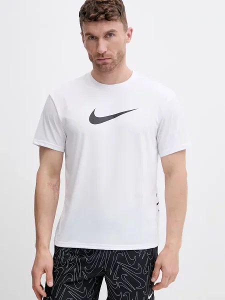 Nike t-shirt κολύμβησης ανδρικό λευκό