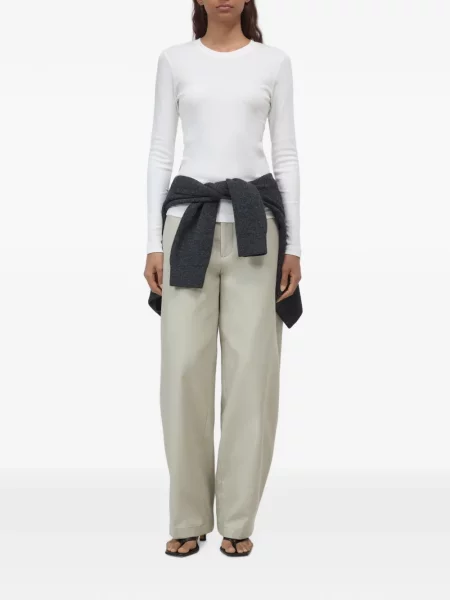 Lung tricou Closed alb