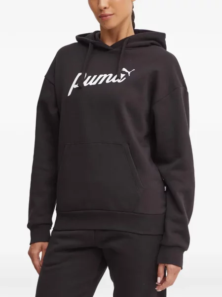 Hanorac cu glugă Puma cu imagine negru