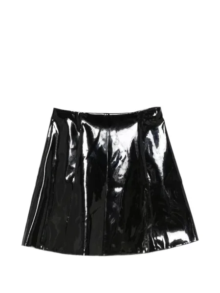 Fusta mini Emporio Armani în linie A negru