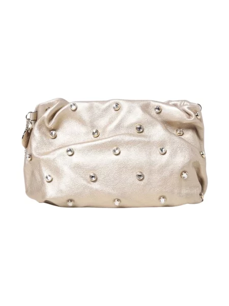 Lniana torebka Red Valentino szara