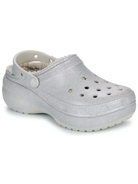 Gležnjarji Crocs srebrna