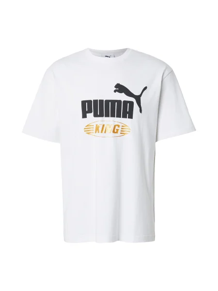 PUMA Tricou FUTURE ARCHIVE KING auriu / negru alb
