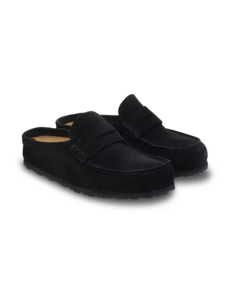 Klapki mules Birkenstock zamszowe czarne