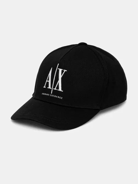 Kapa sa šiltom Armani Exchange s tiskom crna