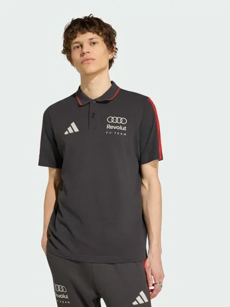 Поло adidas комбінований верх чорний