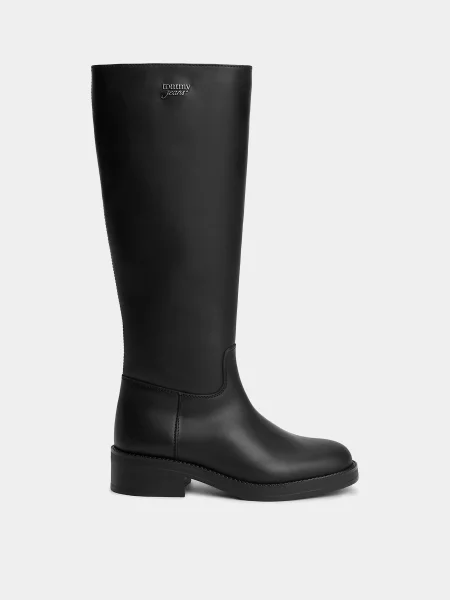 Шкіряні Чоботи Tommy Hilfiger TJW SOFT SOLE LONG BOOTS чорний