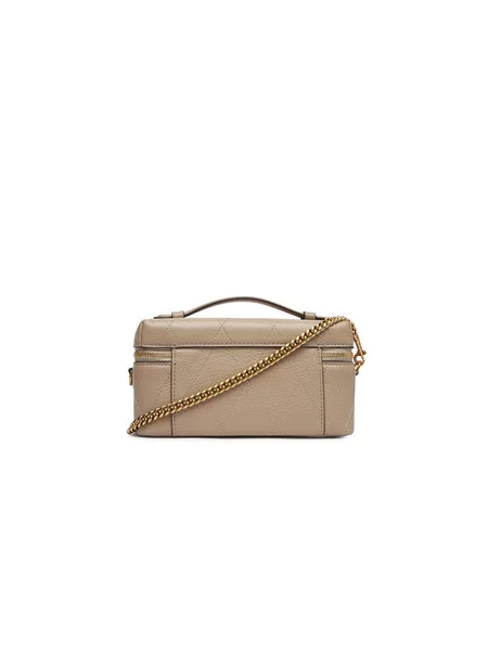 Torbica Tory Burch Charlie Quilted East-West Vanity Case bež