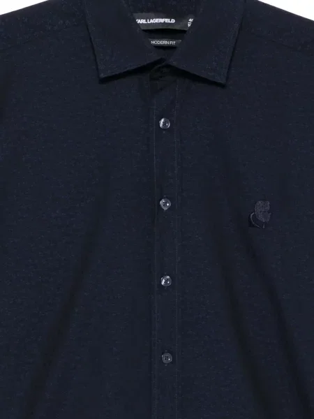 Cămașă Karl Lagerfeld cu model floral albastru