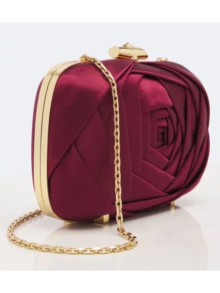 Geantă plic Roger Vivier din satin roz