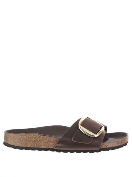 Birkenstock Klapki Madrid Big Buckle braun brązowe