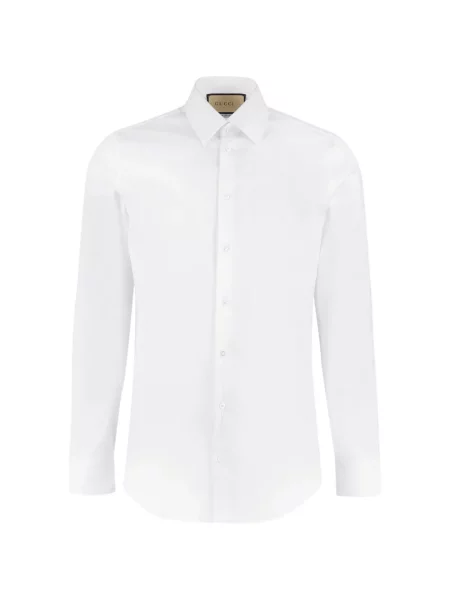 Poplínová košile Gucci bílá