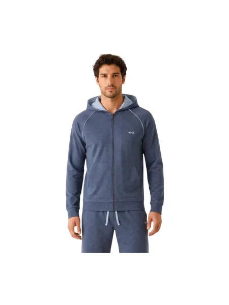 Bluza z kapturem Boss z kapturem niebieska