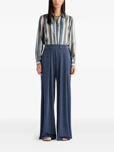 Spodnie Momoni plisowane niebieskie