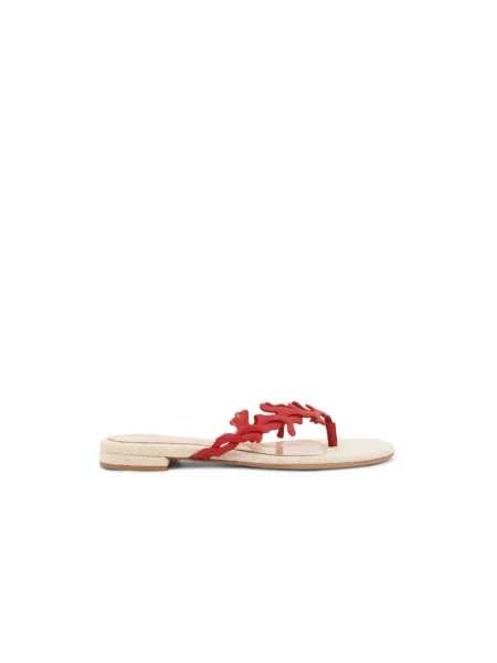 Stringi Gianvito Rossi skórzane czerwone