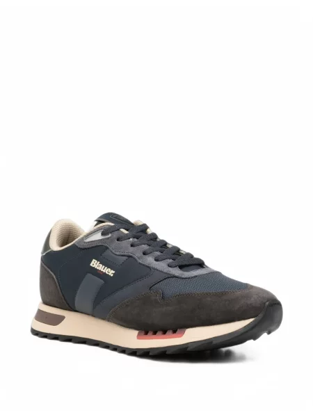 Sneakerși Blauer din piele albastru