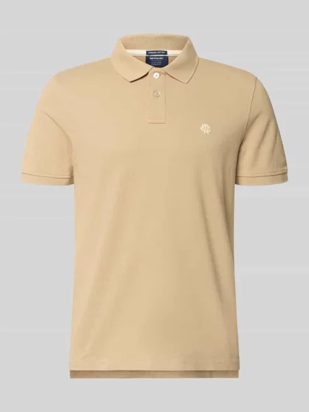 Koszulka polo o kroju regular fit z wyhaftowanym logo Mcneal brązowa