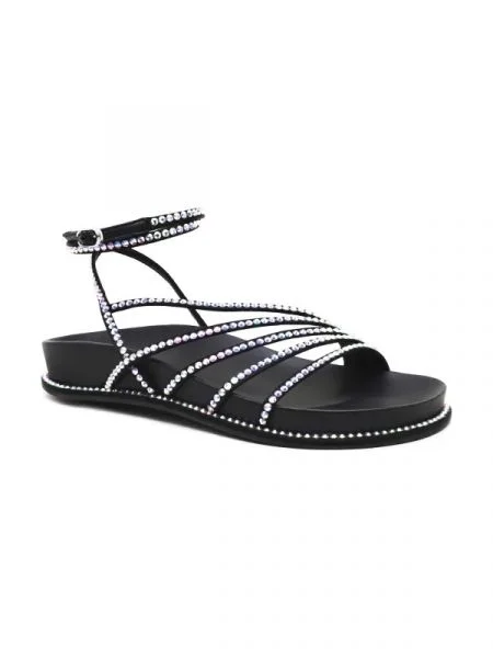 Le Silla Sandale cu adaos de piele negru