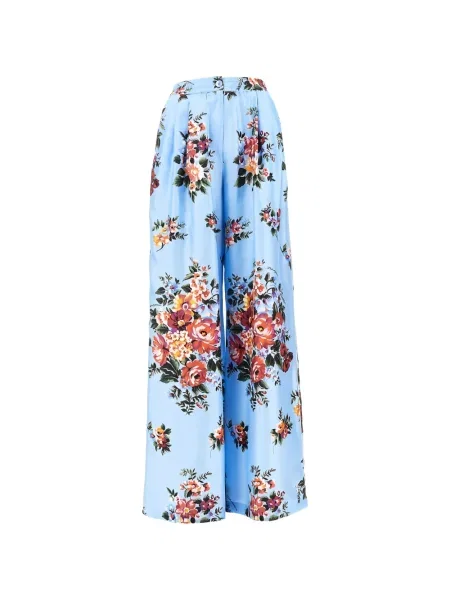 Pantaloni Dolce & Gabbana cu model floral albastru