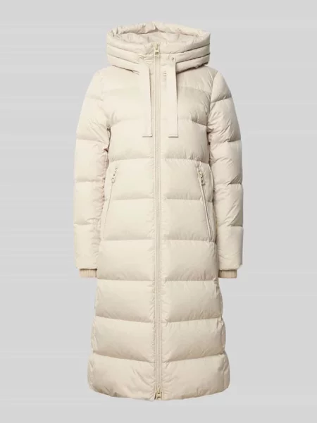 Płaszcz puchowy o kroju regular fit z kapturem Marc O'polo beżowy