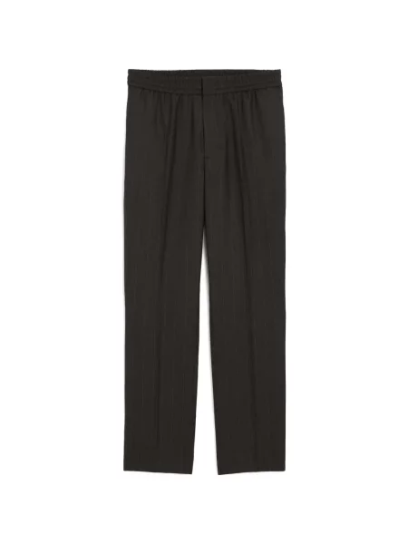 Pantaloni Ami Paris de lână cu dungi gri