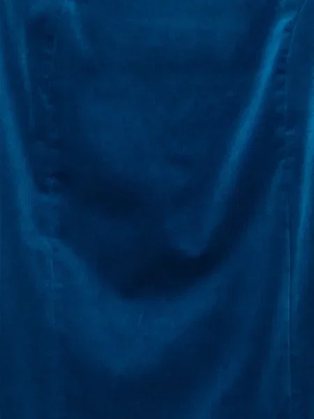 Fustă midi Jil Sander de catifea albastru