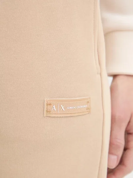 Спортивні штани Armani Exchange однотонні бежевий