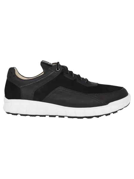 Sneakersy Ganter sznurowane skórzane czarne