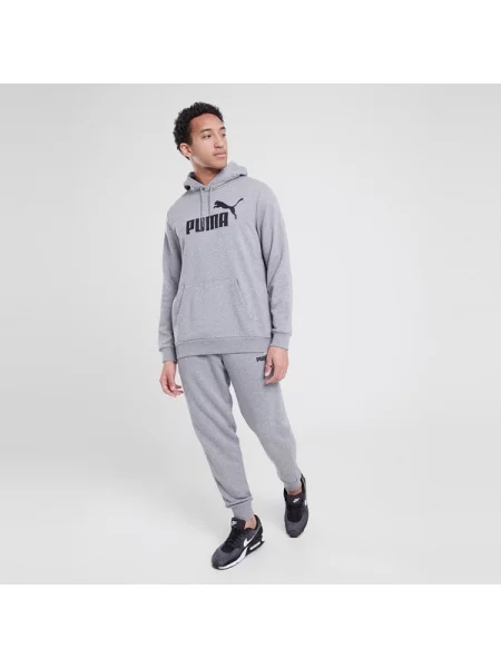 Mikina PUMA Essentials Big Logo Hoodie TR medium gray heather šedá